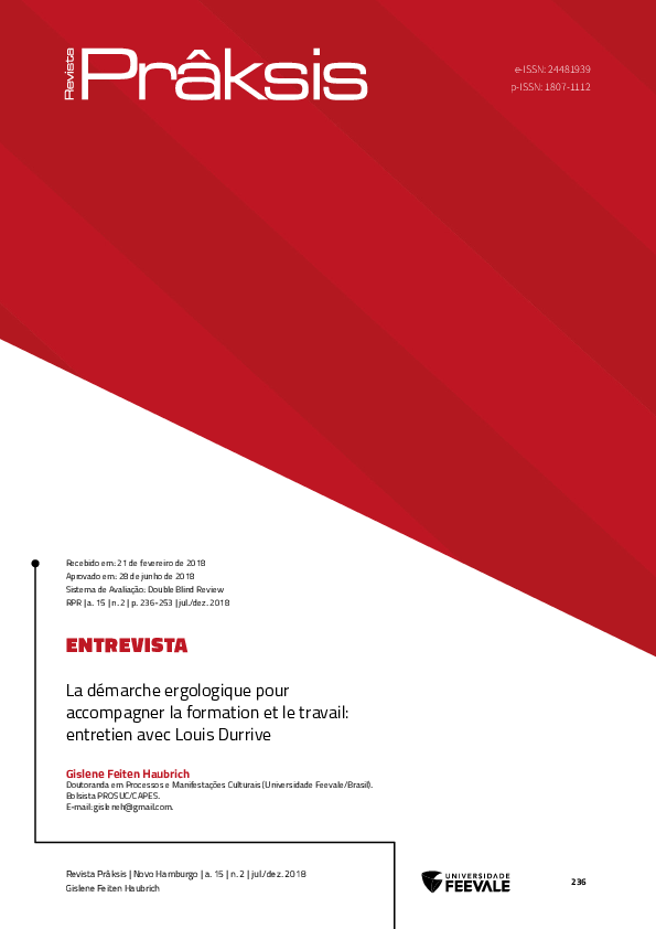 Pdf La Demarche Ergologique Pour Accompagner La Formation Et Le Travail Entretien Avec Louis Durrive Gislene F Haubrich Academia Edu