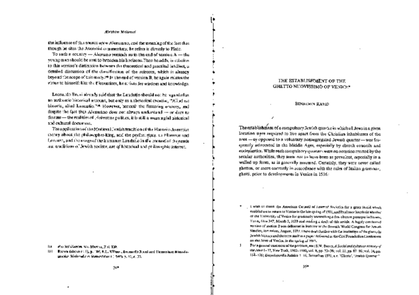 (PDF) Benjamin Ravid, “The Establishment of the Ghetto Nuovissimo of ...