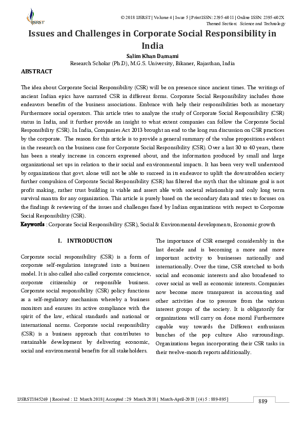 Phd thesis on corporate social responsibility in india pdf image