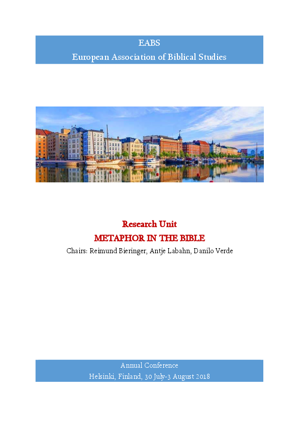  pdf eabs research unit metaphor in the bible program helsinki 2018