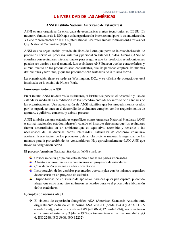 (DOC) ANSI (Instituto Nacional Americano de Estándares