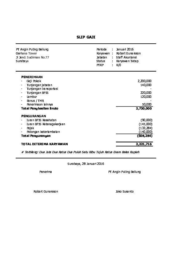 (XLS) Contoh Slip Gaji Chesee Id Academia.edu