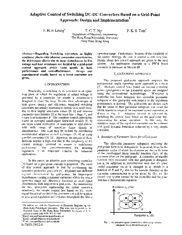 (PDF) Adaptive Control of Switching DC-DC Converters Based on a Grid ...