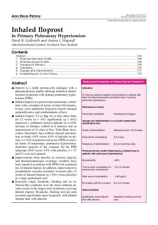 (PDF) Inhaled Iloprost