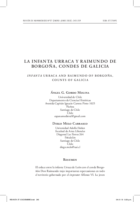 (PDF) L A INFANTA URRACA Y RAIMUNDO DE BORGOÑA, CONDES DE GALICIA