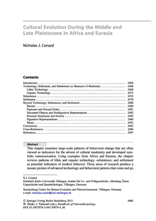 (PDF) Cultural Evolution during the Middle and Late Pleistocene in ...