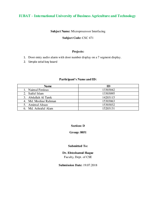 Microprocessor visual data 8