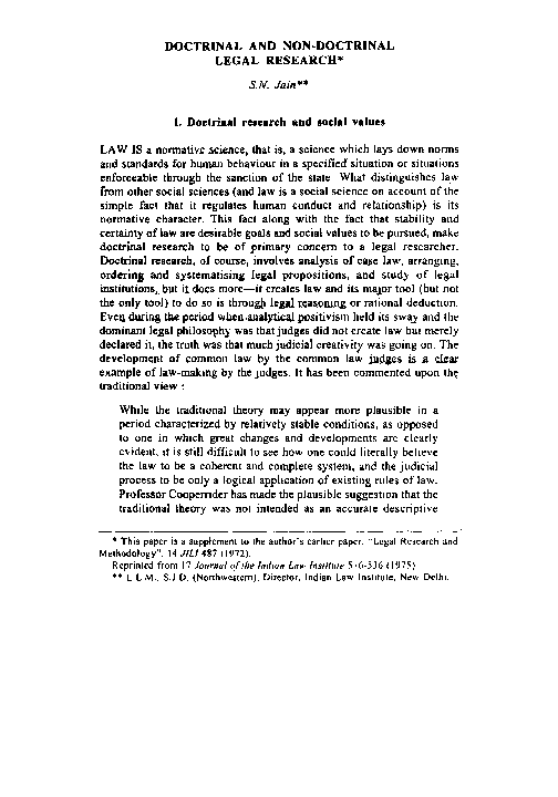 Doctrinal method of research pdf picture