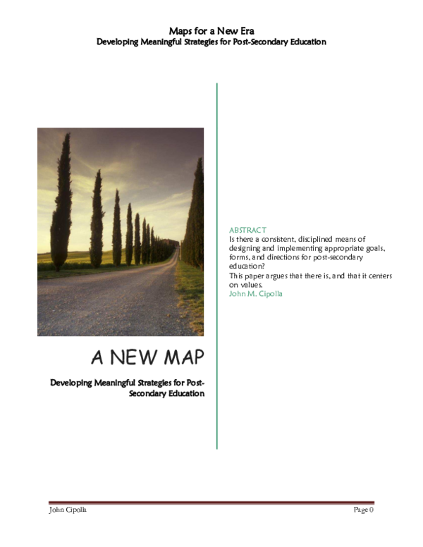 (PDF) Maps for a New Era Developing Meaningful Strategies for Post ...