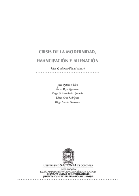 (PDF) Violencia y crisis de la modernidad