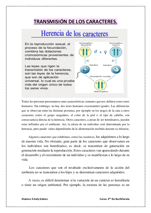 (DOC) TRANSMISIÓN DE LOS CARACTERES Guillermo Mullo Duchi Academia.edu (DOC) TRANSMISIÓN DE LOS CARACTERES Guillermo Mullo Duchi Academia.edu