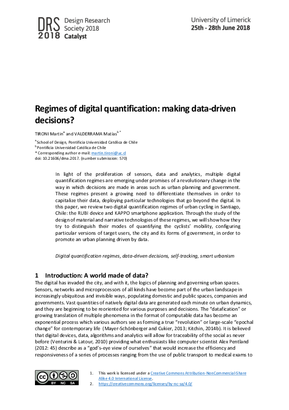 (PDF) Regimes of digital quantification: making data-driven decisions?