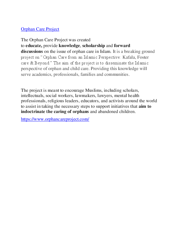 Need and importance of orphanage picture