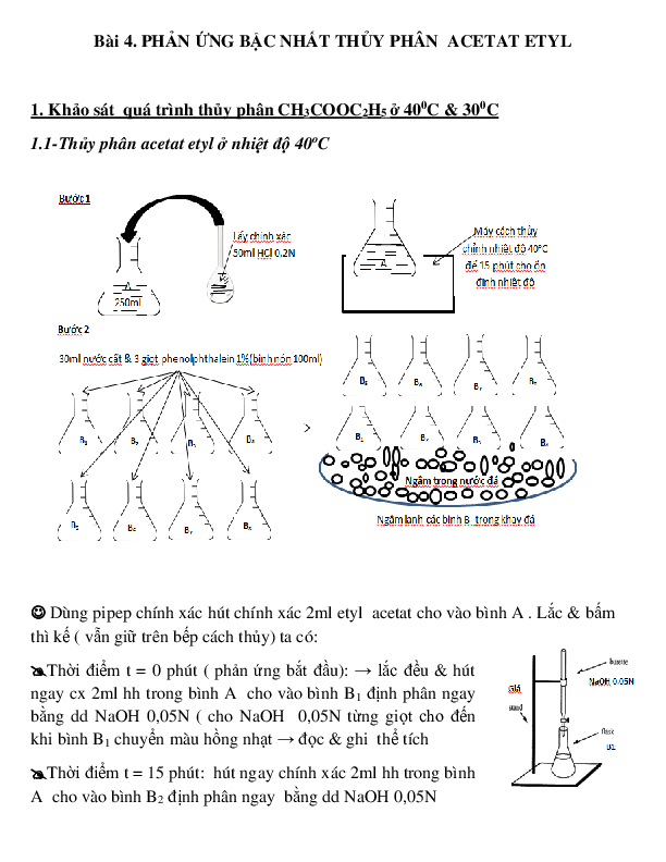 First page of “THỰC HÀNH HÓA LÝ DƯỢC BÀI 4”