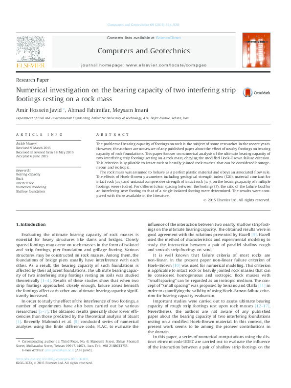 (PDF) Numerical investigation on the bearing capacity of two ...