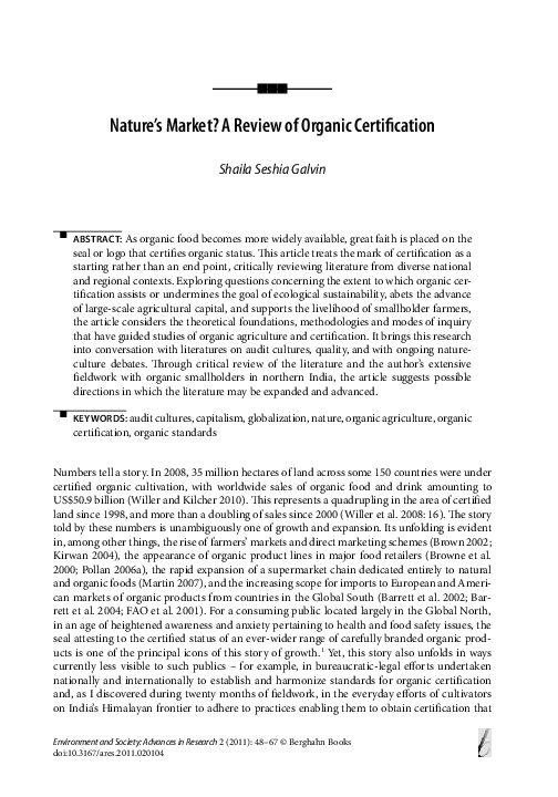 Organic certification essay 08 picture