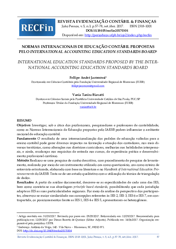(PDF) INTERNATIONAL EDUCATION STANDARDS PROPOSED BY THE INTER-NATIONAL ...