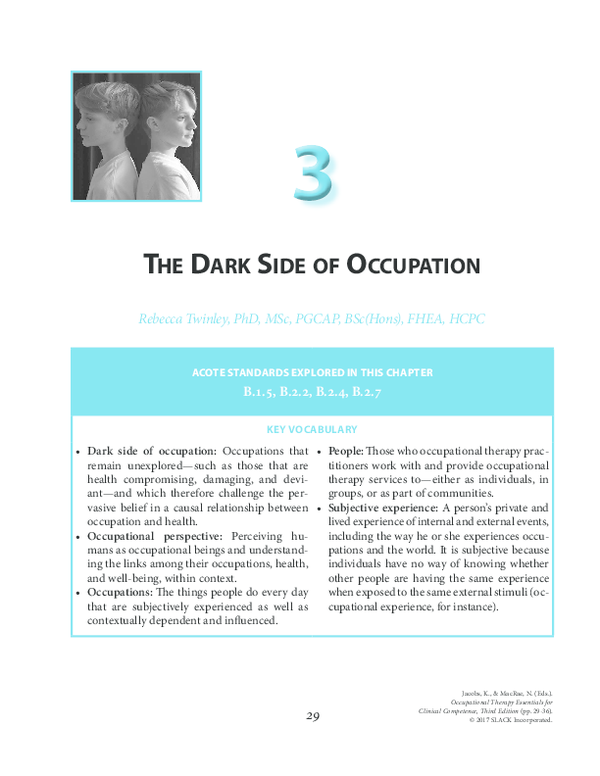 (PDF) The Dark Side of Occupation
