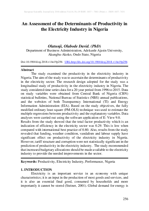 Determinants of productivity in economics picture