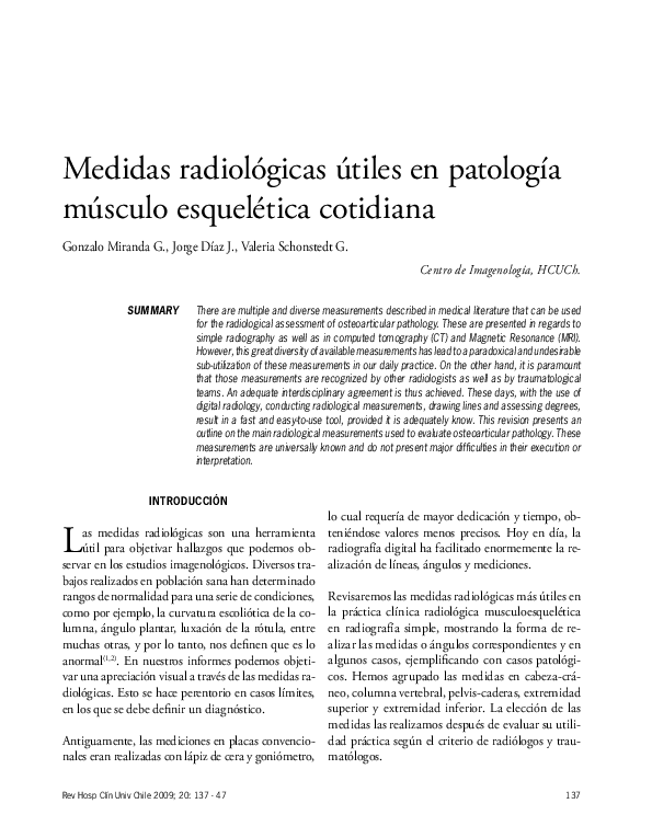 Medidas radiologicas utiles