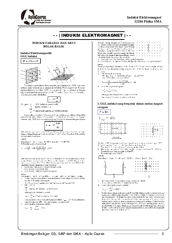 (PDF) Modul Bimbel Gratis Kelas 11 SMA Fisika Induksi