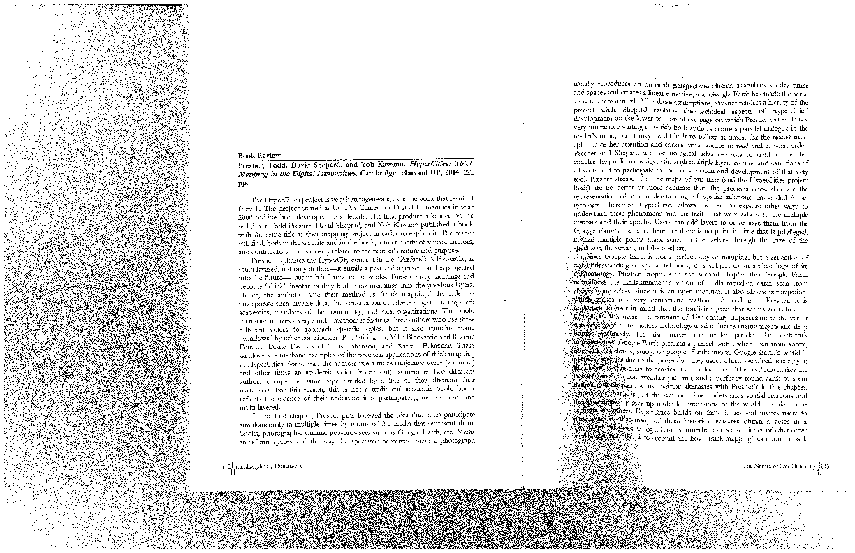 (PDF) Presner, Todd, David Shepard, and Yoh Kawano. HyperCities Thick Mapping in the Digital