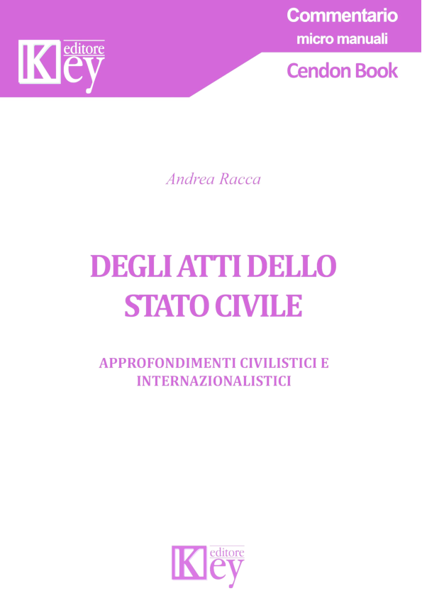 (PDF) Avv. Andrea Racca - Degli atti dello stato civile.