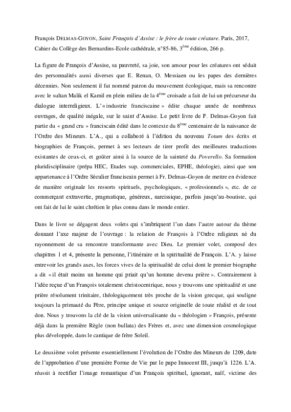 L école Saint François d Assise