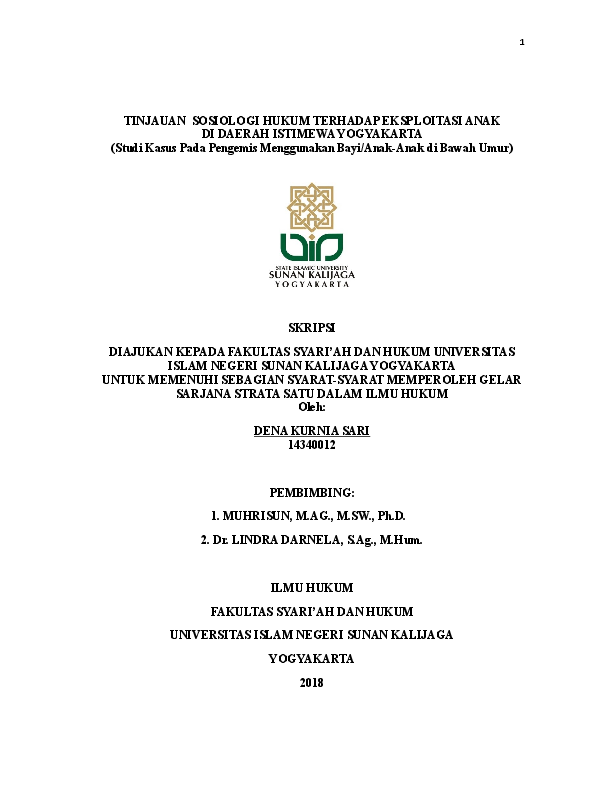 Doc Tinjauan Sosiologi Hukum Terhadap Eksploitasi Anak Muafi Htr Academia Edu