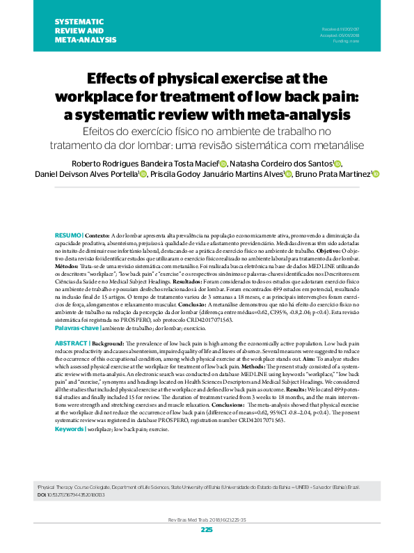 (PDF) SYSTEMATIC REVIEW AND META-ANALYSIS Effects of physical exercise ...