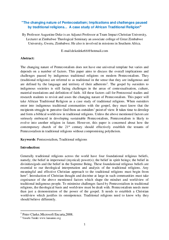 Where is pentecostalism most popular image