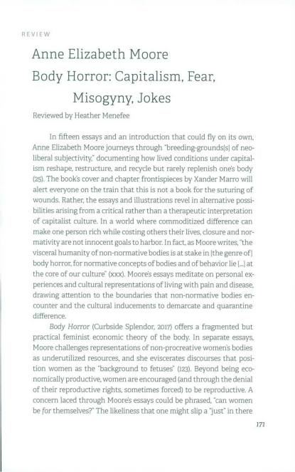 Pdf Body Horror Capitalism Fear Misogyny Jokes By Anne Elizabeth Moore Heather Menefee Academia Edu