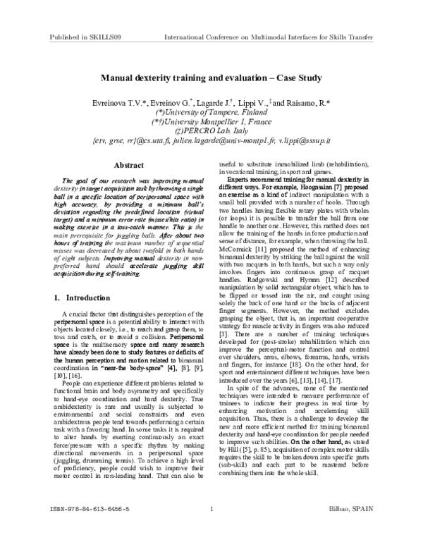 Manual dexterity examples image