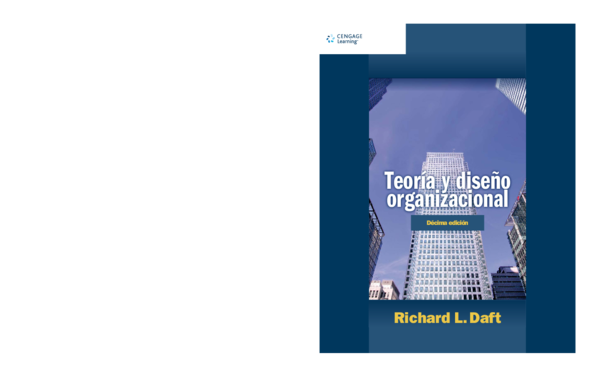 Libro Teoria Organizacional Diseño Y Cambio En Las Organizaciones