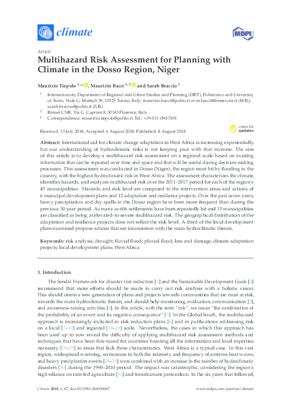 (PDF) Multihazard Risk Assessment for Planning with Climate in the ...