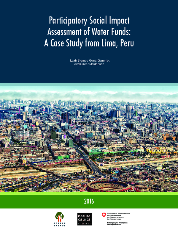 (PDF) Participatory Social Impact Assessment of Water Funds: A Case ...