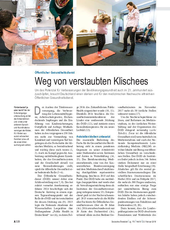 Öffentlicher Gesundheitsdienst: Weg von verstaubten Klischees