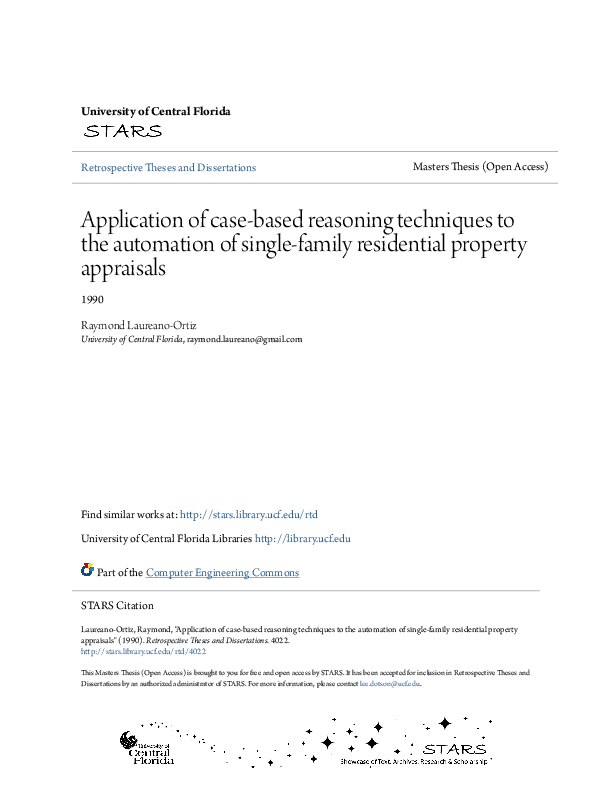 (PDF) Application of Case-Based Reasoning Techniques to the Automation ...