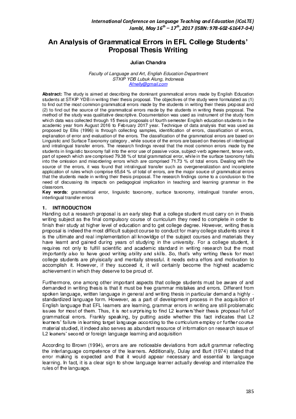 Grammatical error thesis picture