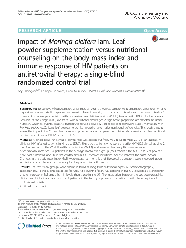 Moringa contra el sida/HIV