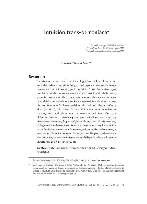 (PDF) Trans-demonic intuition