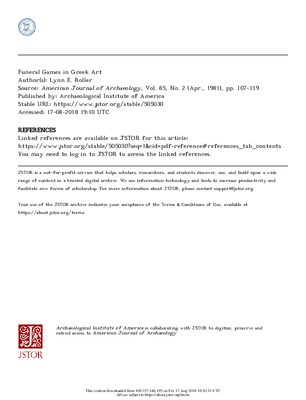 (PDF) Funeral Games in Greek Art Lynn Roller Academia.edu