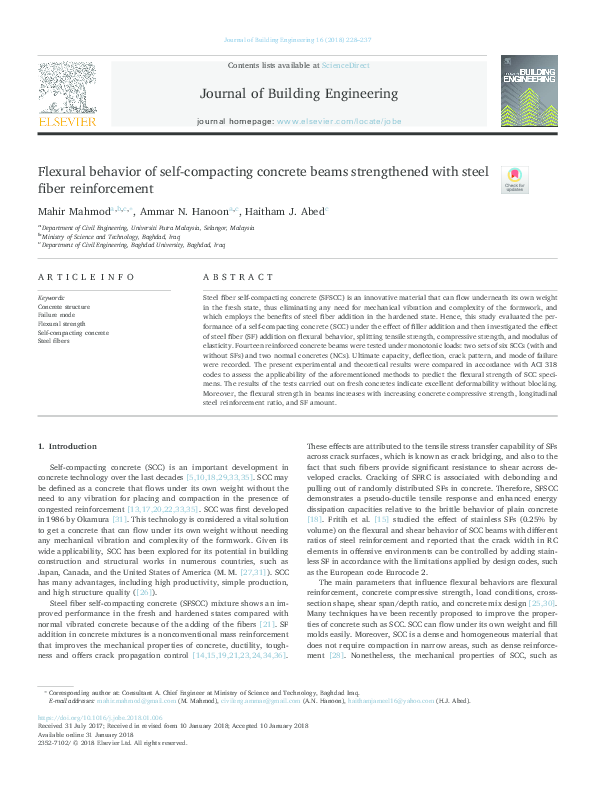 (PDF) Flexural behavior of self-compacting concrete beams strengthened ...