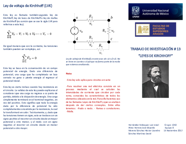 (DOC) Ley de voltaje de Kirchhoff (LVK