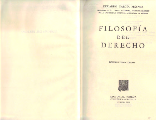 Libro De Filosofia Del Derecho De Eduardo Garcia Maynez Pdf