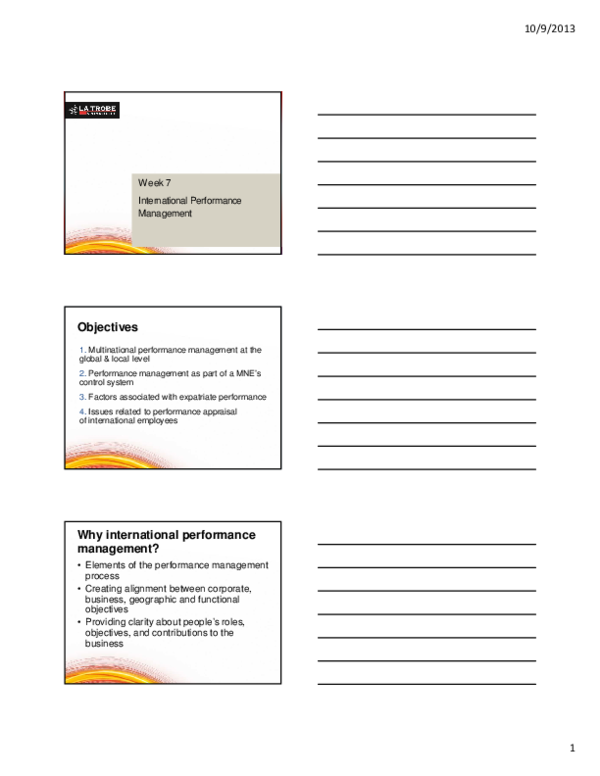 (PDF) Objectives Why international performance management
