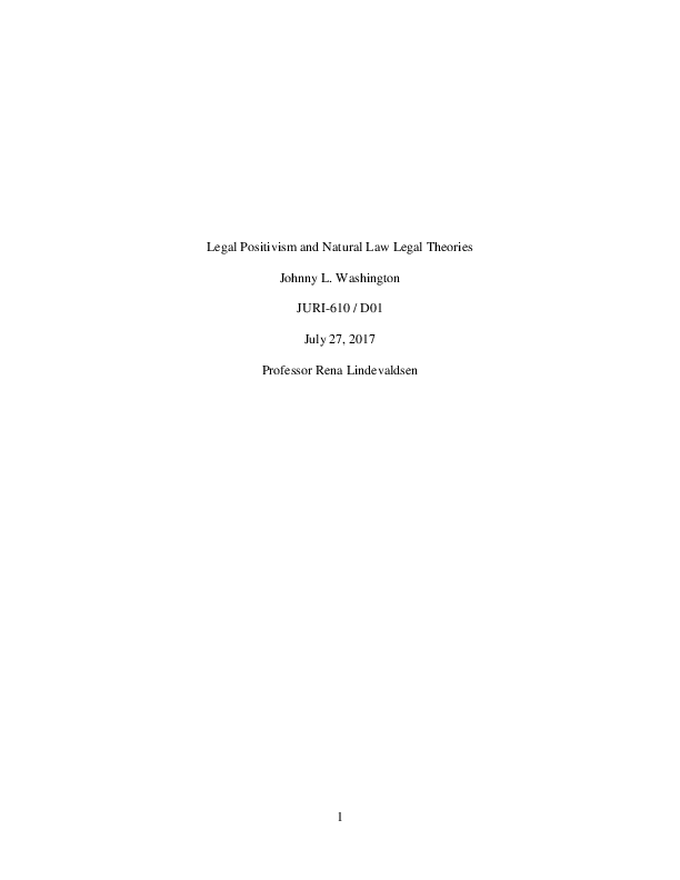 (DOC) Legal Positivism and Natural Law Legal Theories.docx