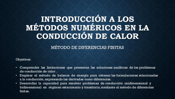 (PDF) Introducción a los Métodos Numéricos en la Conducción