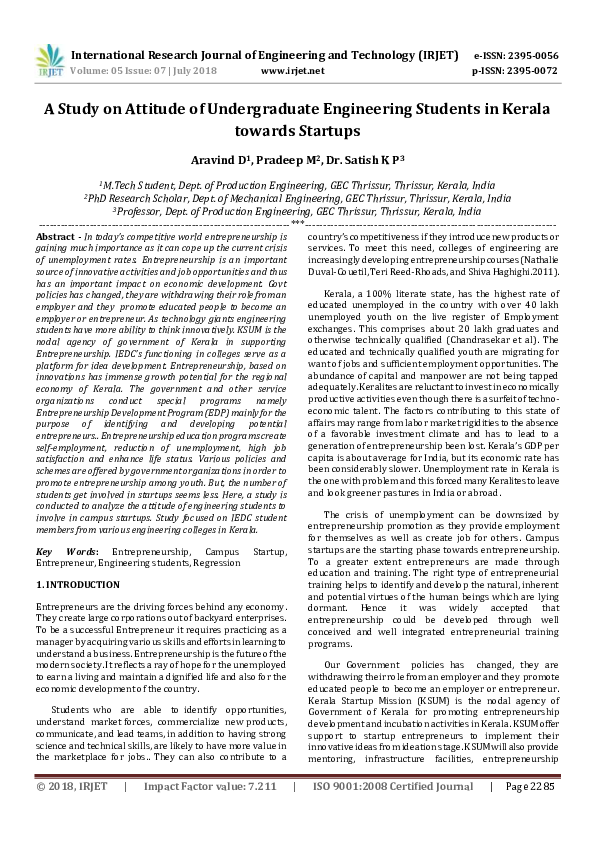 (PDF) IRJET- A Study on Attitude of Undergraduate Engineering Students ...