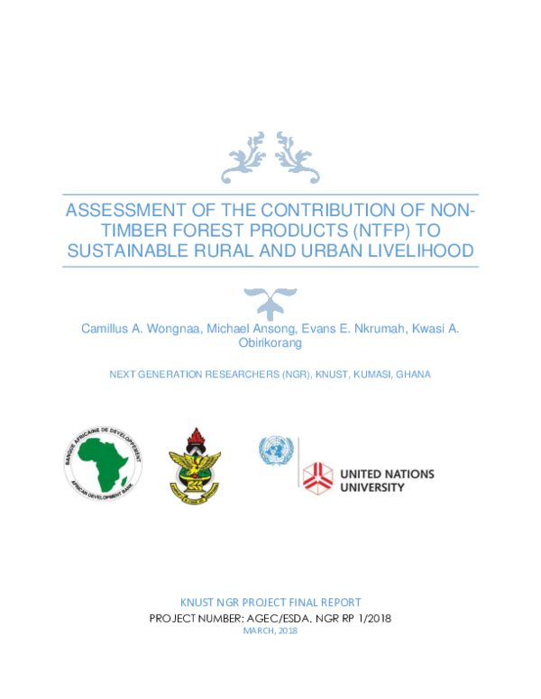 (PDF) ASSESSMENT OF THE CONTRIBUTION OF NON- TIMBER FOREST PRODUCTS ...